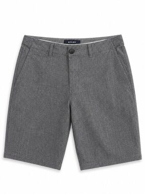 KOLBY Men’s Grey Flat-Front Casual Shorts – Size 32 EUC